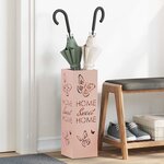 vidaXL Porte-parapluie Rose 15 5 x 15 5 x 49 cm Acier