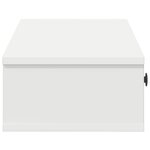 vidaXL Étagère murale et tiroirs blanc 100x37 5x19cm bois d'ingénierie