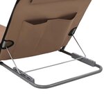 vidaXL Tapis de plage pliables 2 Pièces Acier et tissu marron