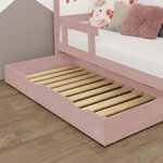 Tiroir de lit 80 x 180 avec sommier BUDDY - rose pastel