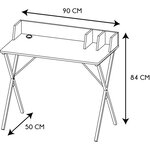 Bureau en bois et métal brice