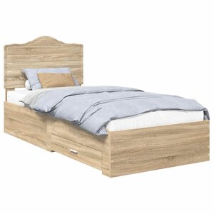 vidaXL Cadre de lit Chêne Sonoma 70 x 190 cm Bois d'ingénierie