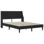vidaXL Cadre de lit avec matelas Noir 120 x 200 cm Velours
