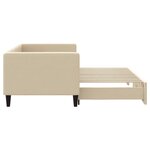 vidaXL Lit de jour avec lit gigogne crème 80x200 cm tissu