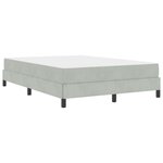 vidaXL Lit à ressorts avec matelas Gris clair 140 x 200 cm tissu