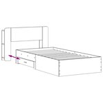 vidaXL Cadre de lit avec rangement Chêne Sonoma 80 x 200 cm