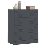 vidaXL Buffet anthracite 67x39x83 cm acier