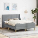 vidaXL Cadre de lit avec matelas avec tête de lit Polyester