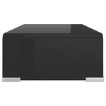 vidaXL Meuble TV/support pour moniteur 40x25x11 cm verre noir