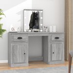 vidaXL Coiffeuse avec LED sonoma gris 130x50x132 5 cm