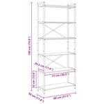 vidaXL Bibliothèque chêne artisanal 80 x 30 x 188 cm Bois d'ingénierie