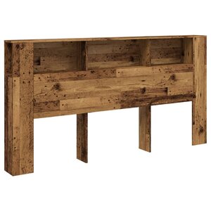 vidaXL Armoire de tête de lit vieux bois 200x18 5x102 5 cm