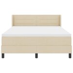 vidaXL Lit à ressorts avec matelas Crème 200 x 160 cm Polyester