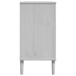 vidaXL Buffet SENJA aspect rotin blanc 112x40x80cm bois massif de pin