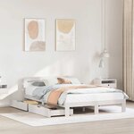 vidaXL Cadre de lit sans matelas blanc 120x190 cm bois de pin massif