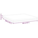 vidaXL Matelas Blanc 200 x 200 cm Mousse