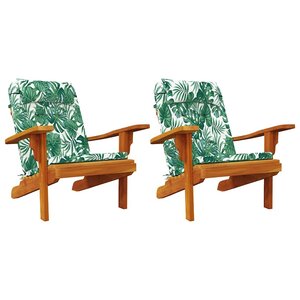 vidaXL Coussins de chaise Feuille 2 Pièces Motif feuille 58 x 77 x 4 5 cm