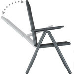 Salon de jardin aluminium 8 places gris foncé 2108044