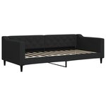 vidaXL Lit de jour avec matelas noir 90x200 cm tissu