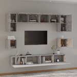 vidaXL Ensemble de meubles TV 8 Pièces Sonoma gris Bois d'ingénierie