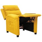 vidaXL Fauteuil inclinable Jaune Tissu