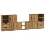 vidaXL Meubles TV 5 Pièces avec rangement ODDA bois de pin massif