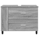 vidaXL Unité de vanité de salle de bain Sonoma gris 80 x 35 x 60 cm