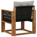 vidaXL Sofa de milieu extérieur Bois d'Acacia Massif Naturel