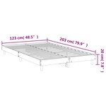 vidaXL Cadre de lit sans matelas sonoma gris 120x200cm bois ingénierie