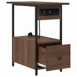 vidaXL Cabinet de chevet Chêne brun 60 x 30 x 61 cm Bois d'ingénierie
