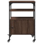 vidaXL Support d'imprimante à 3 niveaux chêne marron 50x40x76 cm