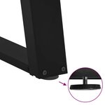 vidaXL Pieds de table à manger en U 2 pièces Noir 100 x (72-73) cm Acier