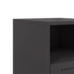 vidaXL Table de chevet noir 36x39x60 5 cm acier