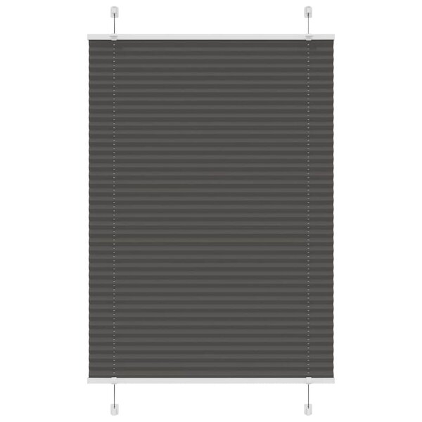 vidaXL Store plissé noir 90x100 cm largeur du tissu 89 4 cm polyester