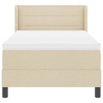 vidaXL Lit boxspring avec matelas avec matelas Crème 100 x 200 cm