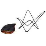 Bo-Camp Chaise papillon de camping pliable Himrod Argile