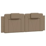vidaXL Cadre de lit avec lumières LED cappuccino 120x200 cm similicuir