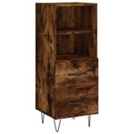vidaXL Buffet Chêne fumé 34 5x34x90 cm Bois d'ingénierie