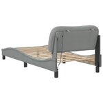 vidaXL Cadre de lit avec lumières LED gris clair 80x200 cm tissu
