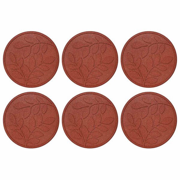 vidaXL Pierre de marchage 6 pièces Rouge Ø 44 x 2 cm Caoutchouc