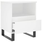 vidaXL Tables de chevet 2 Pièces blanc 40x35x50 cm bois d’ingénierie