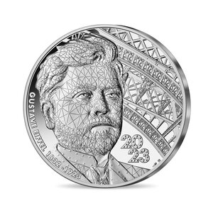 Gustave Eiffel - 100 ans de sa disparition Monnaie de 100€ argent