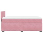 vidaXL Sommier à lattes de lit et matelas Rose 80x200 cm Velours
