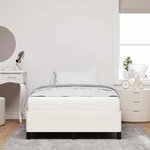 vidaXL Cadre de lit Crème 120 x 200 cm Tissu en velours côtelé