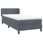 vidaXL Sommier à lattes de lit et matelas gris foncé 80x210 cm velours