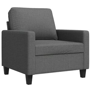 vidaXL Fauteuil Gris foncé 60 cm Tissu