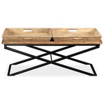 Vidaxl table basse bois de manguier massif 110 x 55 x 42 cm