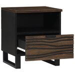 vidaXL Armoires de chevet 2 Pièces 40 x 33 x 46 cm en bois de mangue massif