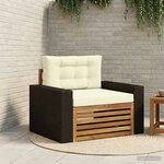 vidaXL Sofa de milieu extérieur Bois d'Acacia Massif Naturel