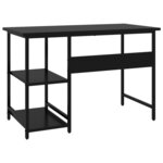 vidaXL Bureau d'ordinateur Noir 105x55x72 cm MDF et métal